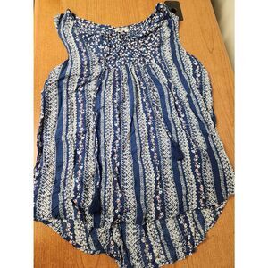 Avenue 14/16 navy floral sleeveless top